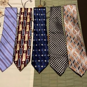 Set of Five Mens Ties